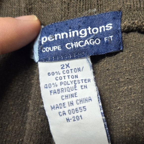 Penningtons 2X Brown 'Chicago Fit' Pants - Picture 4 of 5